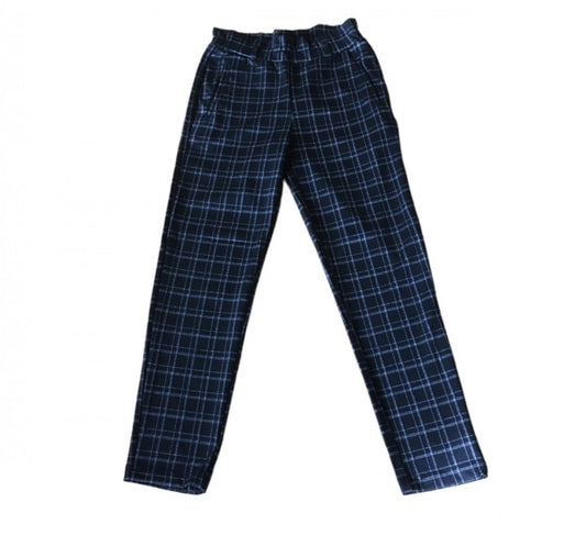 Meisjes Geruite Broek Donkerblauw - Comfortabele Vrijetijdsbroek