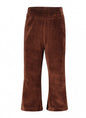 4President Meisjes Flared Broek Donkerbruin Velours - 80% Katoen