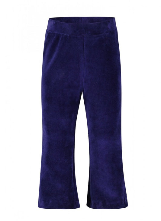 4President Meisjes Flared Broek Navy Velours - 80% Katoen