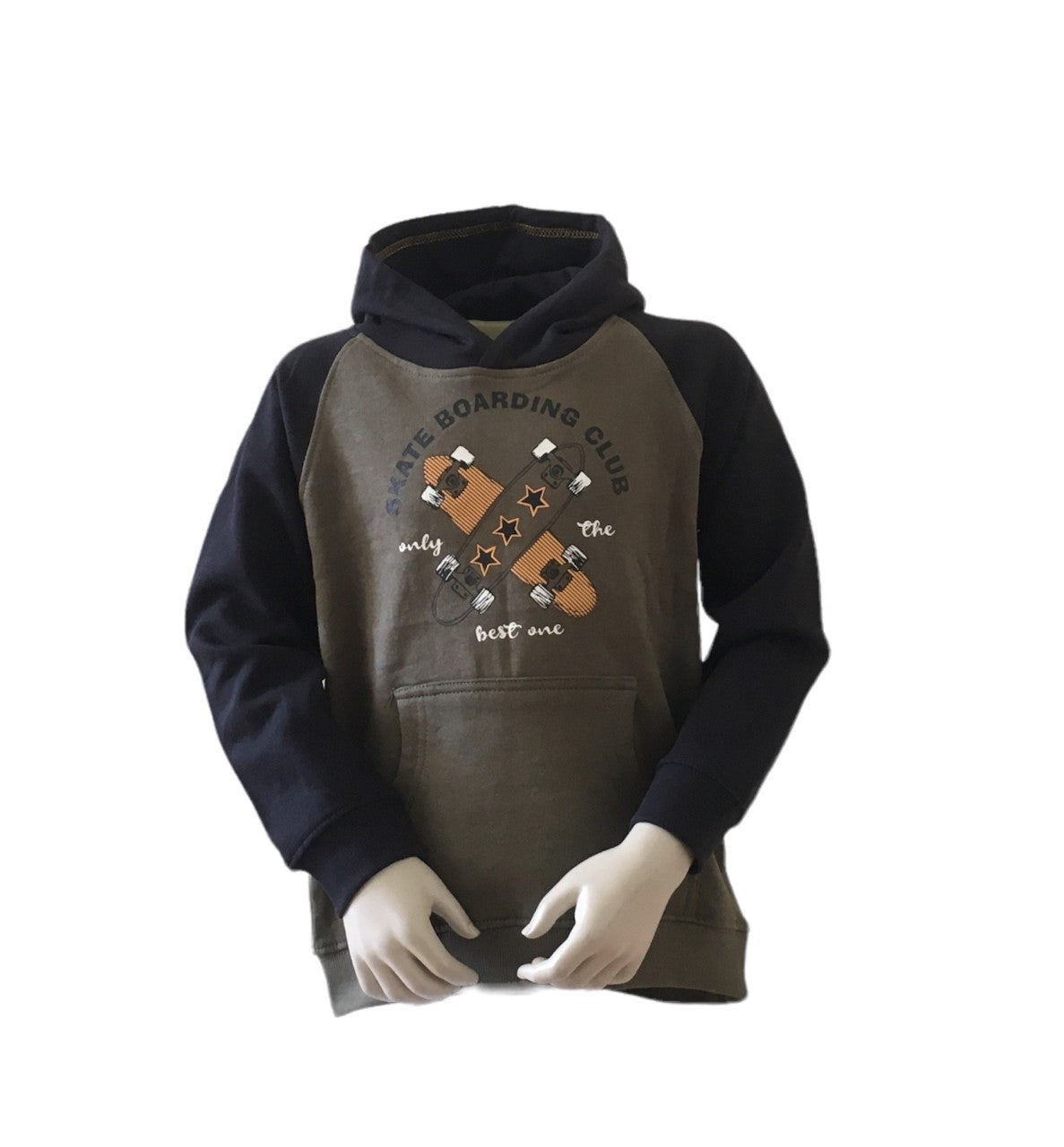 Hoodie skateboard groen/zwart van het merk Blue Seven en 100% katoen. Verkrijgbaar in verschillende maten.