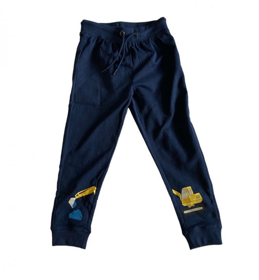 Blue Seven Joggingbroek Jongens Navy met Graafmachine Print