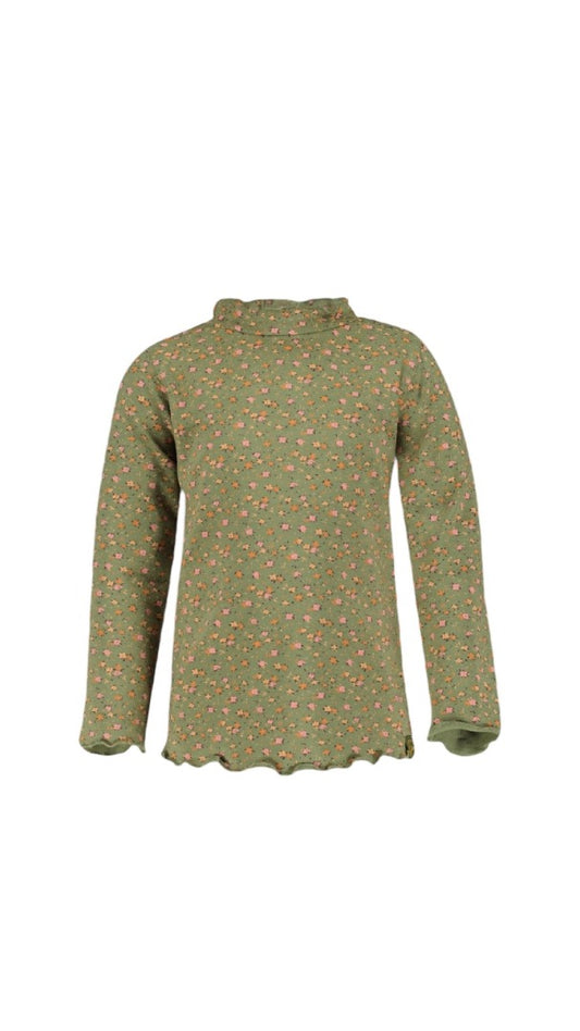 Shirt Dieke loden groen is de kleur met een zachte bloemenprint. Is van het merk 4President en in verschillende maten leverbaar.