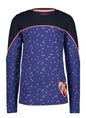 Shirt Janna van de Zoete Zusjes x4president. Bovenkant donderblauw onderkant blauw met hartjes verbonden met een dun biesje. Verkrijgbaar in diverse maten.