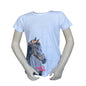 T-shirt paard met bloemenkrans in de kleur wit. Het is van het merk Blue Seven, materiaal is van 100% katoen. En in verschillende maten verkrijgbaar.