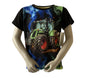 Trekkershirt Groene trekker met rode velgen en blauw en groene vlammen effect. Materiaal 70% katoen 20% polyester en 5% elastan. Verkrijgbaar in verschillende maten. 