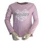 Shirt roze met tekst Prinses in een hart. Roezels aan de mouwen en is 100% katoen. Verkrijgbaar in de maten 92 t/m 128.