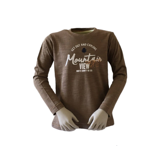 Blue Seven Longsleeve Mountain View - nootkleur
