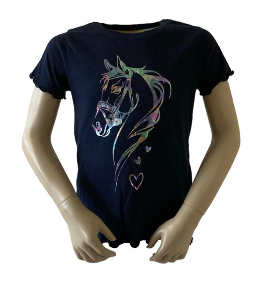 Shirt paardenhoofd in het donderblauw van het merk Blue Seven in verschillende maten verkrijgbaar.