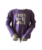 Shirt paars met de tekst I Need More Space. Materiaal 100% katoen verkrijgbaar in de maten 140, 152 en 164.